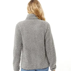 Dame Sherpa Fleece Jakke Grå