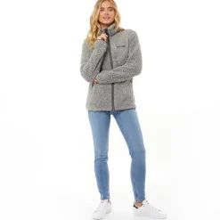 Dame Sherpa Fleece Jakke Grå