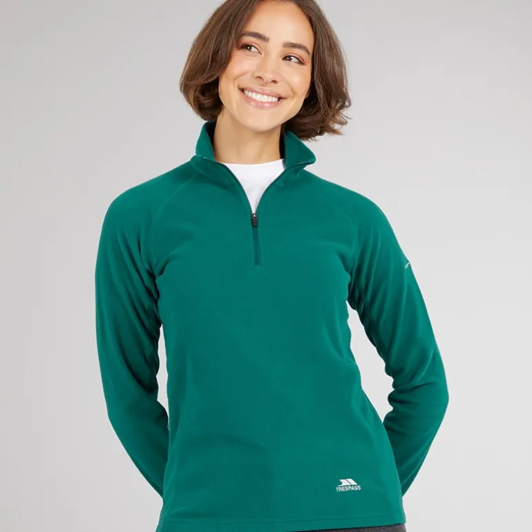 Dame Shiner 1/2 lynlås Mikro Fleece Teal