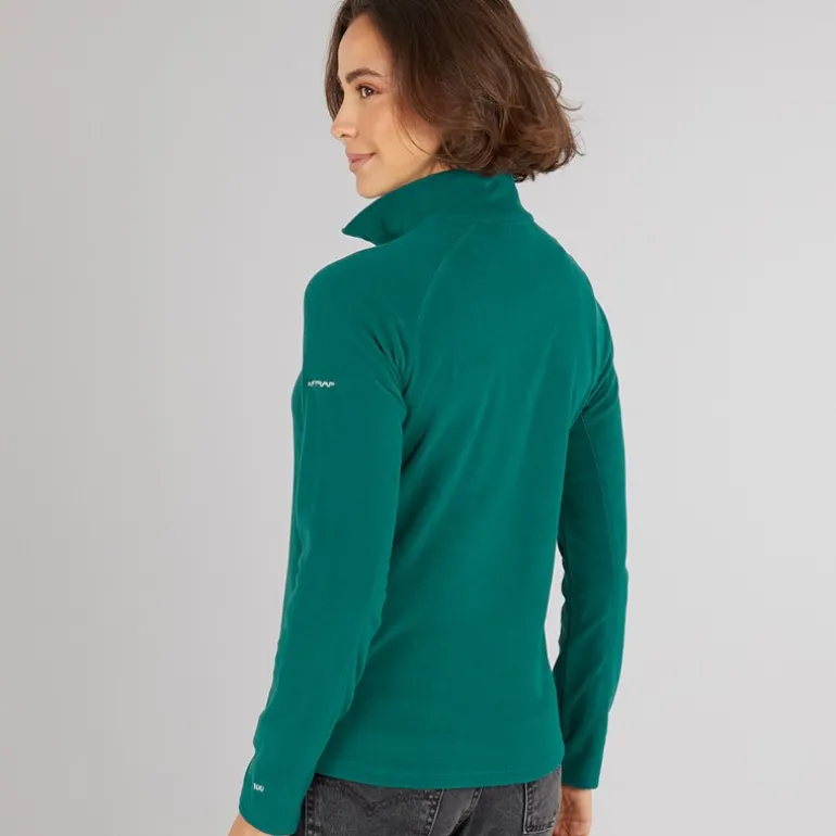 Dame Shiner 1/2 lynlås Mikro Fleece Teal