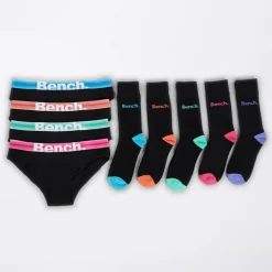 Dame Siffrala Fire pak trusser og fem pak sokker Multipak Sort