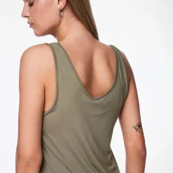 Dame Sofia Tank Ankel Kjole Dyb Lav Grøn