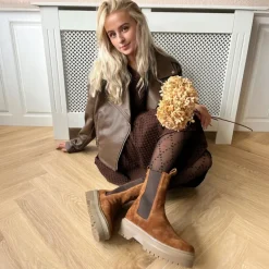 Dame Suede 22 Støvler 099 Army W/​Brown Sole