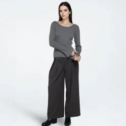 Dame Twusti Sweater 960M Grey Melange