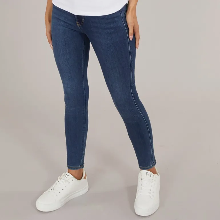 Dame Vienna Skinny Jeans Mørk Blå Denim