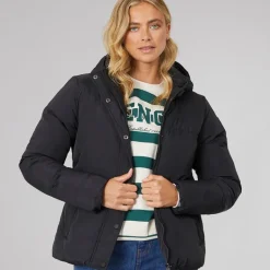 Dame Willah Kort Dunjakke Sort