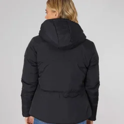 Dame Willah Kort Dunjakke Sort