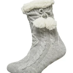 Dames Josey Kabelstrikket Sokker Grå Melange