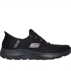 Damesko Summits Klassisk Nat Slip In Sneakers Sort