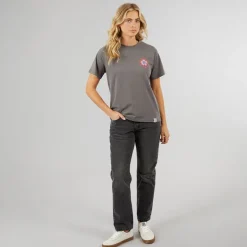 Damskie Birds T-shirty Ciemny grafit