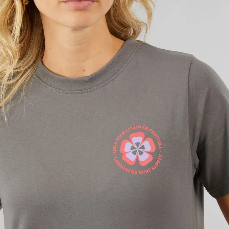 Damskie Birds T-shirty Ciemny grafit