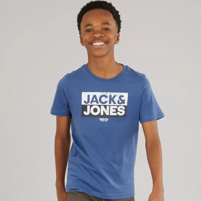 Drenge Atfal Tre Pakke T-shirts Colbalt Blå / Hvid / Navy Print