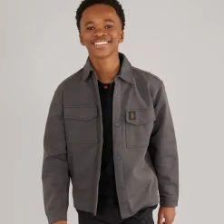 Drenge Bjørn Overshirt Koksgrå