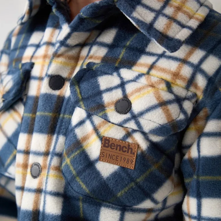 Drenge Bonded Shacket T-shirt og Jeans Sæt Navy