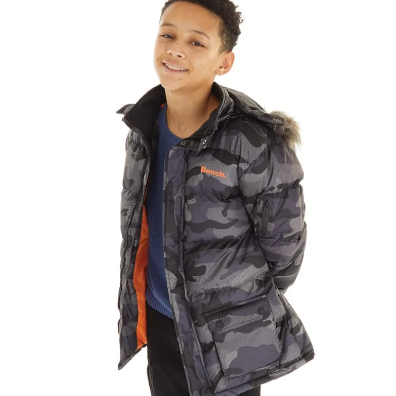 Drenge Calcott Jakke Sort Digi Camo