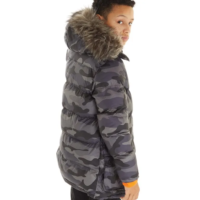 Drenge Calcott Jakke Sort Digi Camo