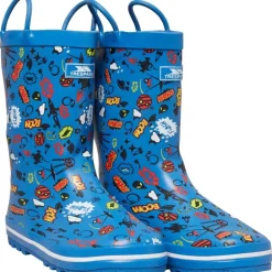 Drenge Childrens Apolloton Cartoon Printed Wellington Gummistøvler Blå