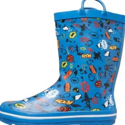 Drenge Childrens Apolloton Cartoon Printed Wellington Gummistøvler Blå