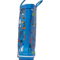 Drenge Childrens Apolloton Cartoon Printed Wellington Gummistøvler Blå