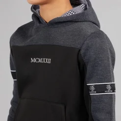 Drenge Farveblok Træningsdragt Mørk Charcoal Marl /​ Sort