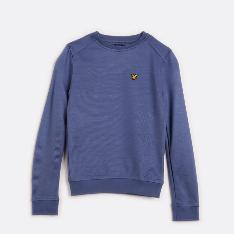 Drenge Fly Fleece Rund Hals Sweatshirt A10 Storm Blå