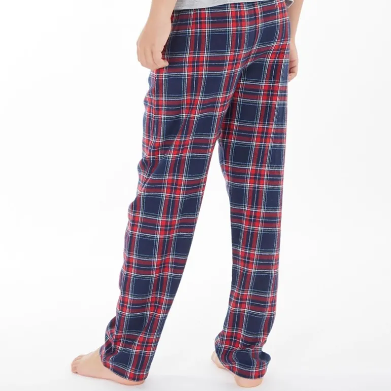 Drenge Folau Flanel Check Lounge Bukser Blå/Rød/Hvid/Gul Check Flanel