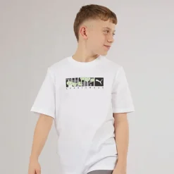 Drenge Grafisk Camo T-shirt White