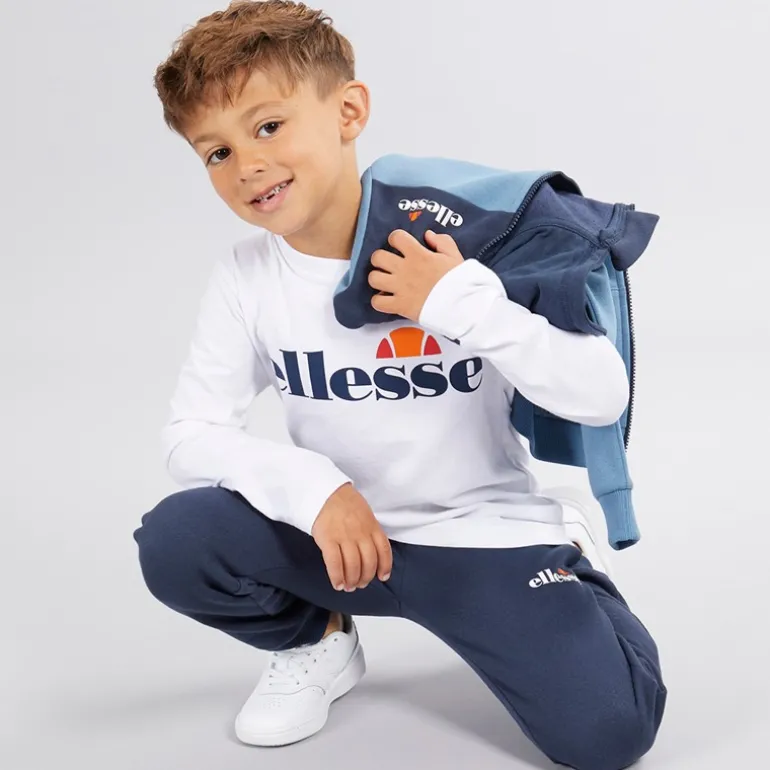 Drenge Harrison Hættetrøje T-Shirt Og Joggingbukser Sæt Blå / Hvid