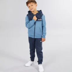 Drenge Harrison Hættetrøje T-Shirt Og Joggingbukser Sæt Blå / Hvid