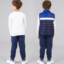 Drenge Jacob Vest T Shirt Og Joggingbukser Sæt Navy