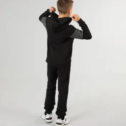 Drenge Lakewood Hættetrøje Og Joggingbukser Træningsdragt Sort/​Mørk Grå Marl Panel