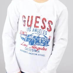 Drenge langærmet T-shirt Pure White