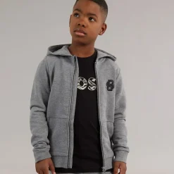 Drenge lynlås hættetrøje Heather Grey