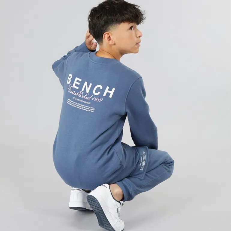 Drenge Nowil Sweatshirt Og Cargo Joggingbukser Træningssæt Vintage Indigo