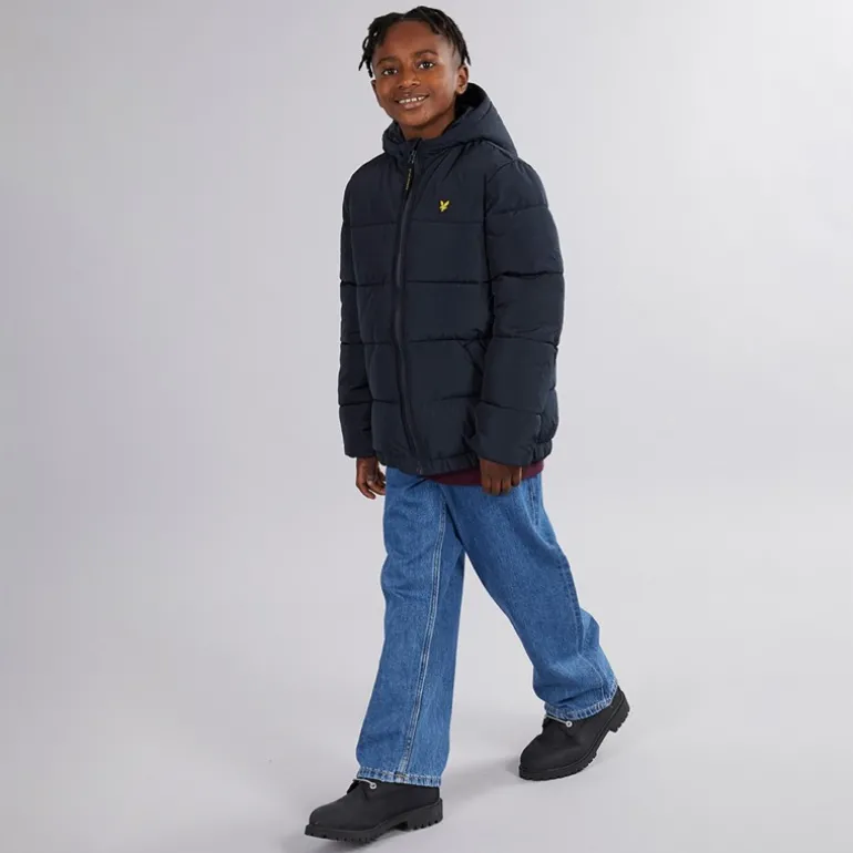 Drenge Quiltet Pufferjakke Z271 Mørkeblå