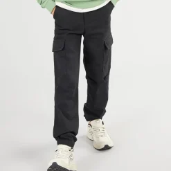 Drenge Ripstop Cargo Bukser med Elastik Z865 Jet Sort