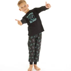 Drenge Spilere Sover Aldrig Pyjamasæt Sort