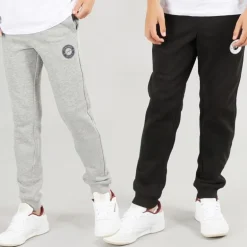 Drenge Thomas Joggingbukser 2-pak Lys grå Melange/​Sort