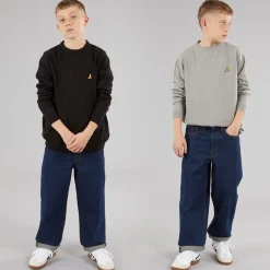 Drenge to pak sweatre sort/​sølvgrå melange