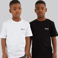 Drenge to pak t shirts sort hvid Black White