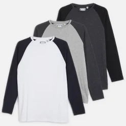 Drenge Tre Pakke Raglan T-Shirts Multi