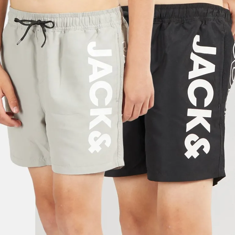 Drengebadebukser Aruba To Pak Sort/Grå