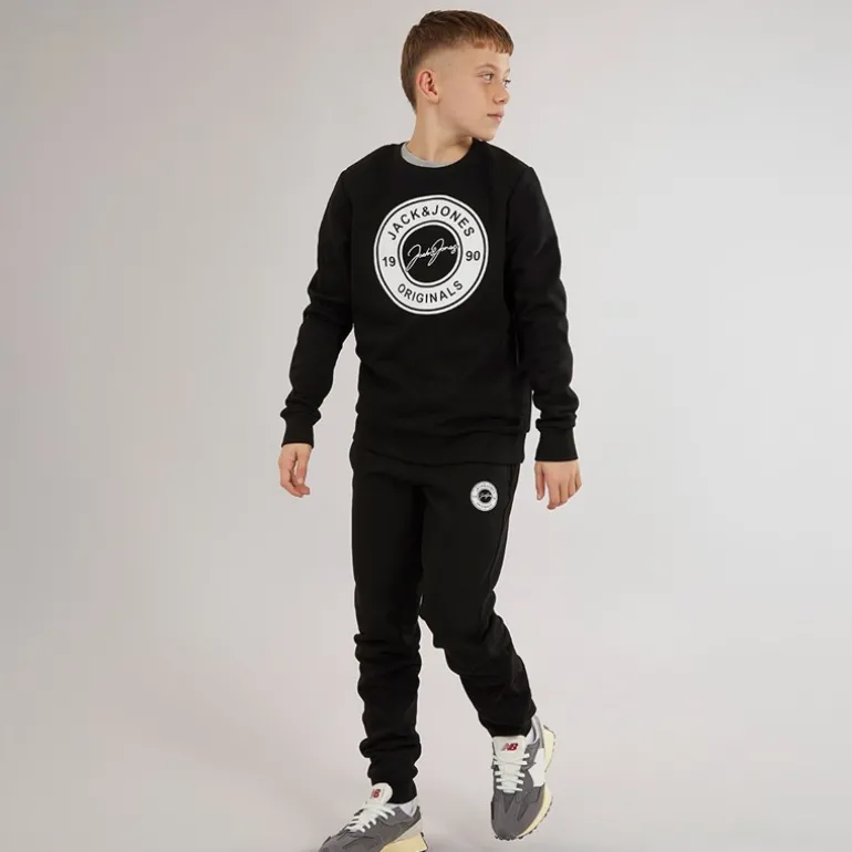 Drengenes Thomas Sweatshirt Og Joggingbukser Træningssæt Sort