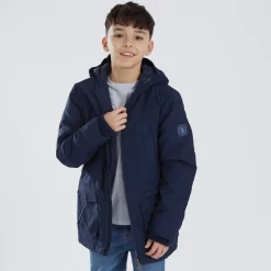 Drengeparka med spids foran Marineblå Blazer