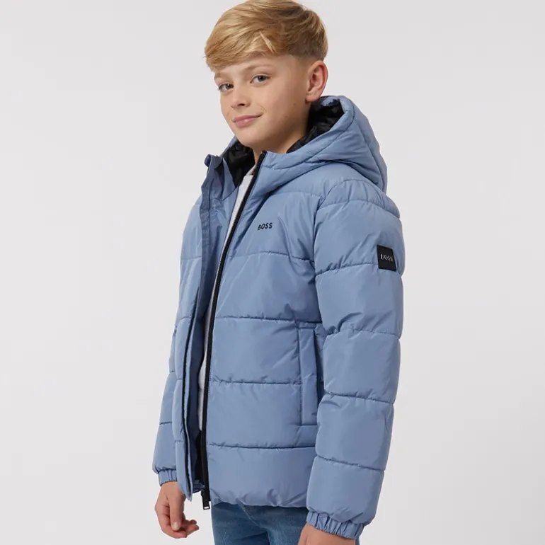 Drengepuffertjakke Mørkegrå