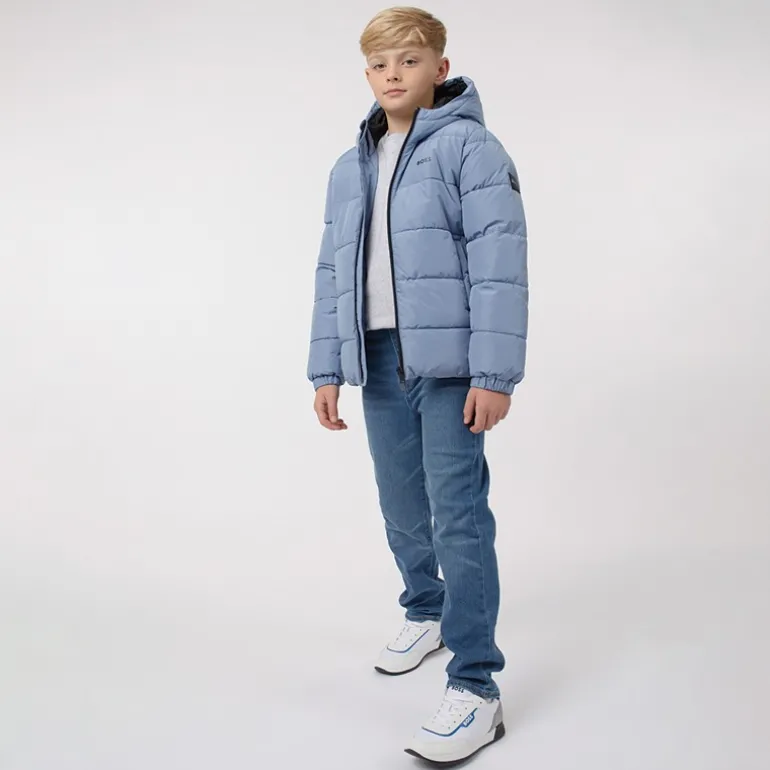 Drengepuffertjakke Mørkegrå