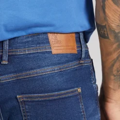 Duck And Cover Herre Maylead Sim Fit Jeans Mørk Vask