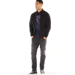 Fleecejakke til Herre med lynlås, sort