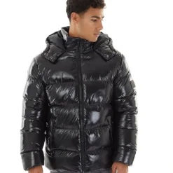 Herre Ammercy Højglans Pufferjakke Sort