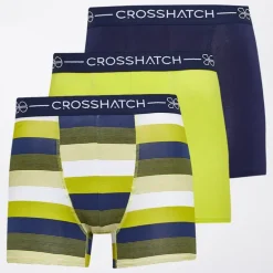 Herre Avocet Tre Pak Boxer Shorts Gul